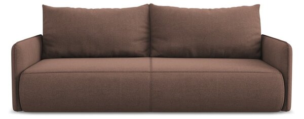Różowa rozkładana/ze schowkiem sofa 216 cm Nanea – Makamii