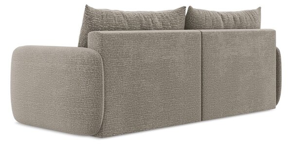 Beżowa rozkładana/ze schowkiem sofa 238 cm Kalena – Makamii