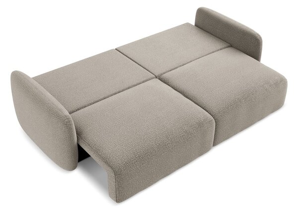 Beżowa rozkładana/ze schowkiem sofa 238 cm Kalena – Makamii