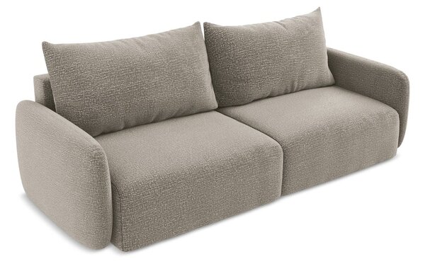 Beżowa rozkładana/ze schowkiem sofa 238 cm Kalena – Makamii