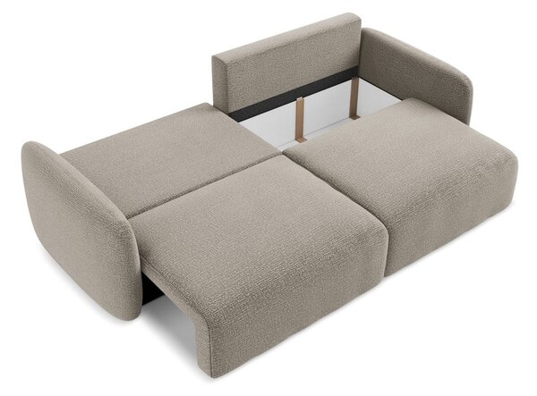 Beżowa rozkładana/ze schowkiem sofa 238 cm Kalena – Makamii
