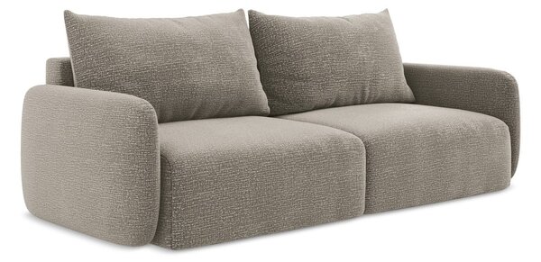 Beżowa rozkładana/ze schowkiem sofa 238 cm Kalena – Makamii