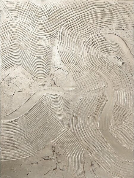 Ręcznie malowany obraz 88x118 cm Metallic Silver – Malerifabrikken