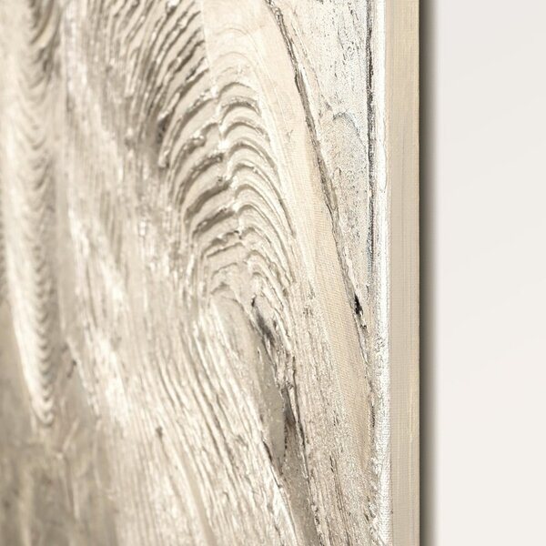 Ręcznie malowany obraz 88x118 cm Metallic Silver – Malerifabrikken