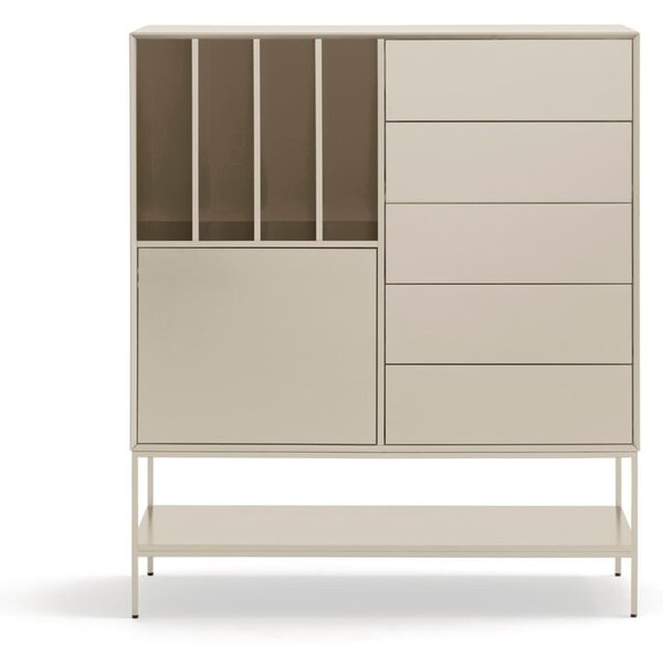 Kremowa szafka 120x140x45 cm Platt – Teulat