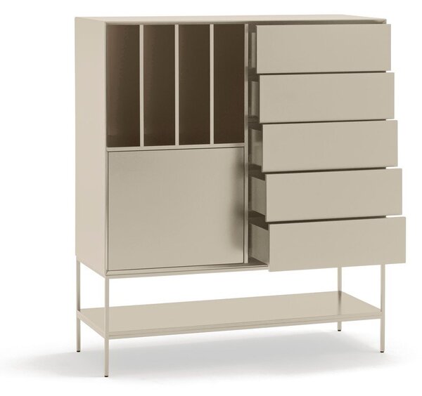 Kremowa szafka 120x140x45 cm Platt – Teulat