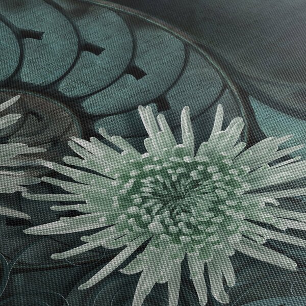 Obraz - Zielone kwiaty (170x50 cm)