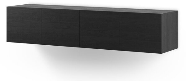 Czarna szafka pod TV 180x38x35 cm Daroca – Marckeric