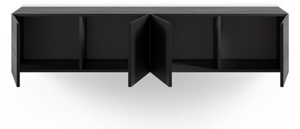 Czarna szafka pod TV 180x38x35 cm Daroca – Marckeric