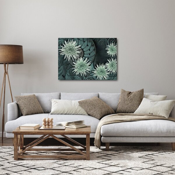 Obraz - Zielone kwiaty (70x50 cm)