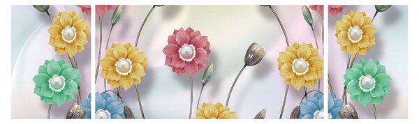 Obraz - Kolorowa łąka (170x50 cm)