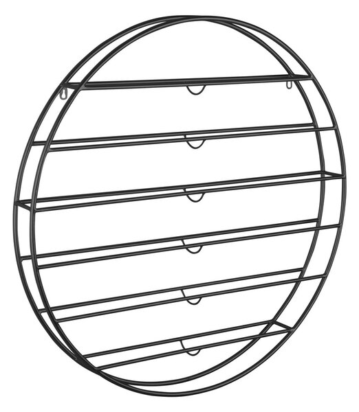 Czarny wiszący metalowy regał na wino liczba butelek 12 80x80x9 cm Redondo – PT LIVING