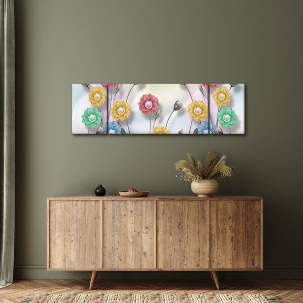 Obraz - Kolorowa łąka (170x50 cm)