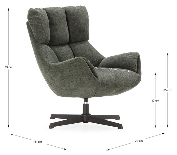 Zielony fotel Odette – Marckeric
