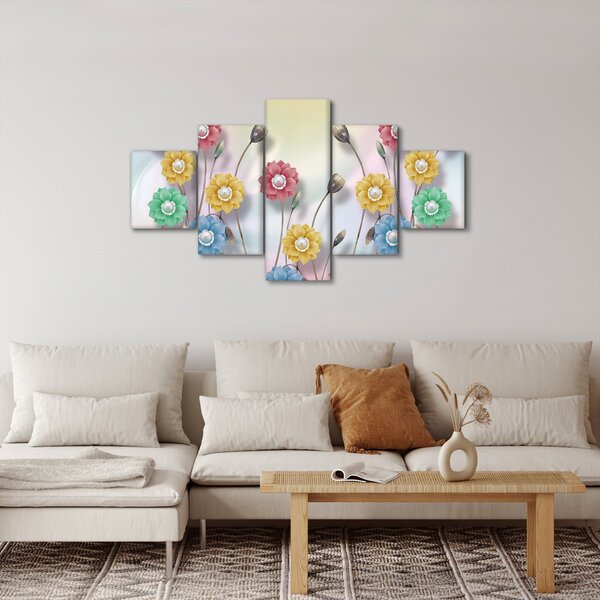 Obraz - Kolorowa łąka (125x70 cm)