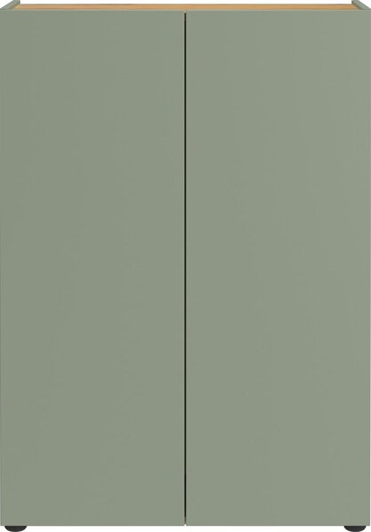 Szałwiowa szafka w dekorze dębu 74x105x33 cm Alviano – Germania