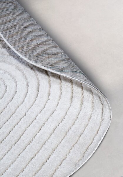 Biały okrągły dywan ø 160 cm Panglao New York White – Elle Decoration