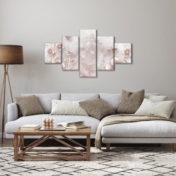 Obraz - Różowe kwiaty (125x70 cm)