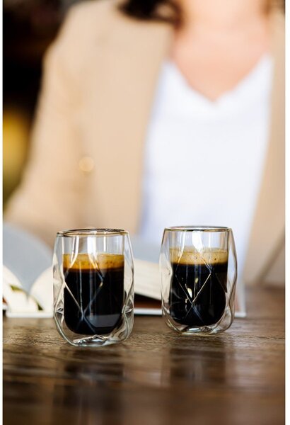 Kubki na espresso z podwójną ścianką zestaw 2 szt. 100 ml Geo – Vialli Design