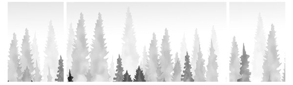 Obraz - Szczyty lasów (170x50 cm)