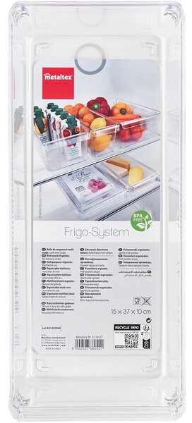 Plastikowy organizer do lodówki 37x15 cm – Metaltex