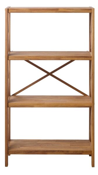 Regał z litego drewna dębowego w naturalnym kolorze 70x124 cm X-Shelf – Unique Furniture