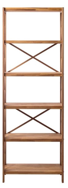 Regał z litego drewna dębowego w naturalnym kolorze 70x198 cm X-Shelf – Unique Furniture
