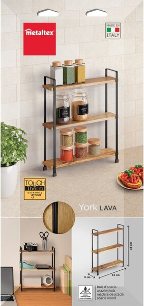 Drewniany organizer na przyprawy York – Metaltex