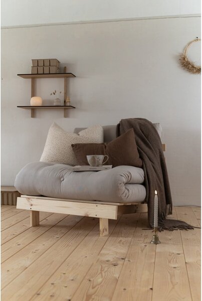 Fotel rozkładany Karup Design Roots Raw/Bordeaux