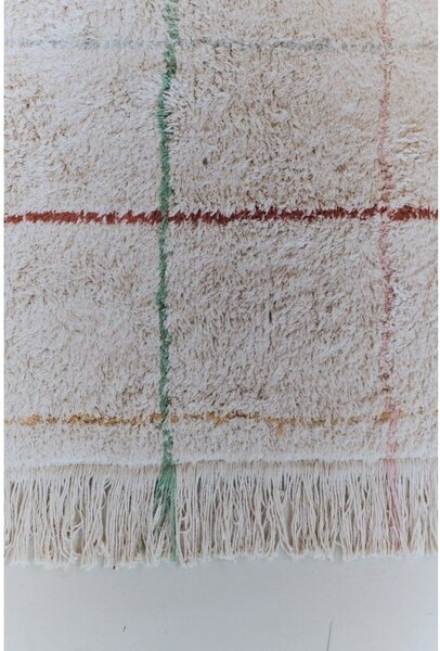 Kremowy bawełniany dywan tkany ręcznie odpowiedni do prania 90x130 cm Color Lines – Lorena Canals