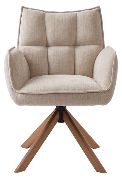 Kremowe tapicerowane fotele jadalniane zestaw 2 szt. Marilla – Unique Furniture