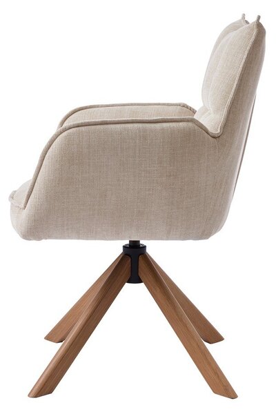 Kremowe tapicerowane fotele jadalniane zestaw 2 szt. Marilla – Unique Furniture