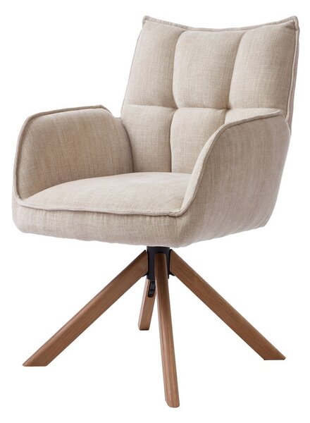 Kremowe tapicerowane fotele jadalniane zestaw 2 szt. Marilla – Unique Furniture
