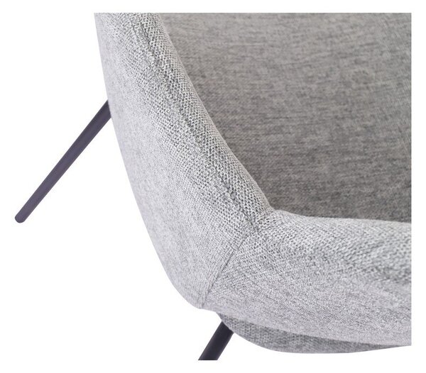 Jasnoszare tapicerowane fotele jadalniane zestaw 2 szt. Rowley – Unique Furniture