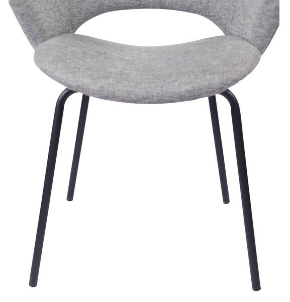 Jasnoszare tapicerowane fotele jadalniane zestaw 2 szt. Rowley – Unique Furniture