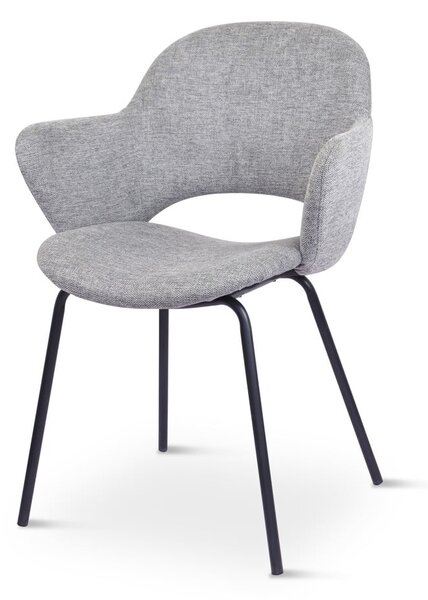 Jasnoszare tapicerowane fotele jadalniane zestaw 2 szt. Rowley – Unique Furniture