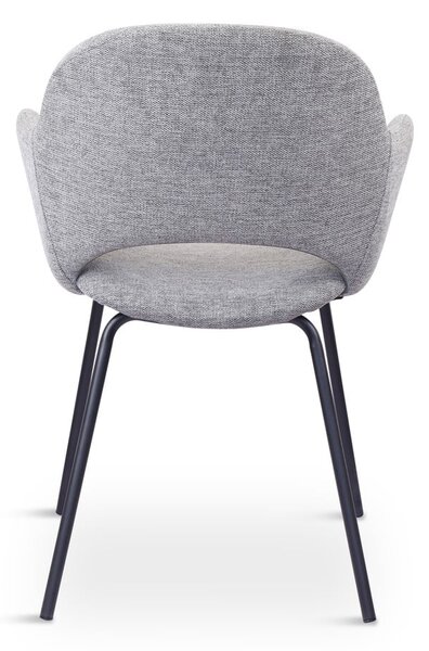Jasnoszare tapicerowane fotele jadalniane zestaw 2 szt. Rowley – Unique Furniture