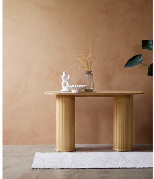 Konsola w naturalnym kolorze 40x130 cm Nola – Unique Furniture
