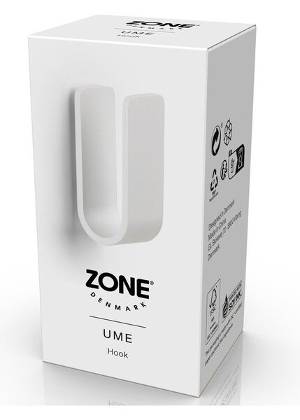 Biały metalowy haczyk ścienny Ume – Zone