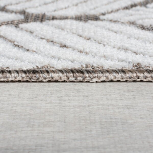 Dywan odpowiedni na zewnątrz w kolorze kości słoniowej 66x230 cm Elm Leaf – Flair Rugs