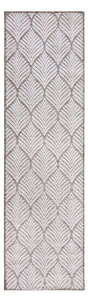 Dywan odpowiedni na zewnątrz w kolorze kości słoniowej 66x230 cm Elm Leaf – Flair Rugs
