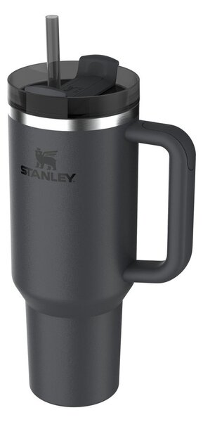 Czarny termos ze słomką ze stali nierdzewnej 1,18 l Quencher H2.0 FlowState Tumbler Black – Stanley