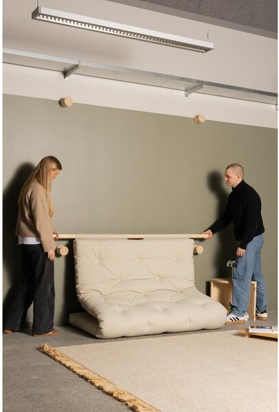 Zielona rozkładana sofa 135 cm Hooked – Karup Design