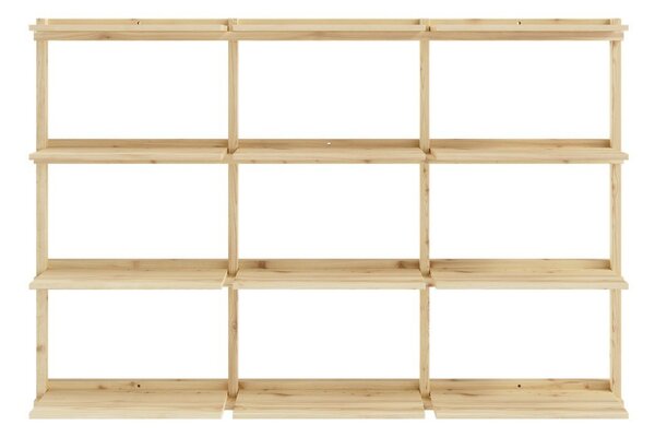 Regał ścienny z litego drewna sosnowego w naturalnym kolorze 192x127 cm Groove – Karup Design