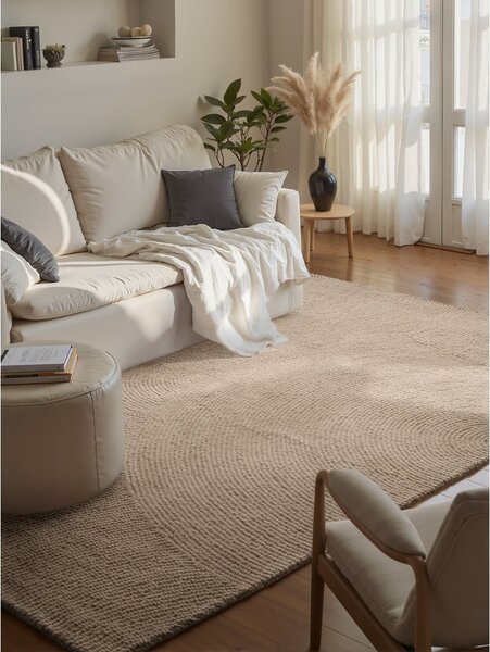 Beżowy wełniany dywan tkany ręcznie 200x300 cm Calmio – Hanse Home