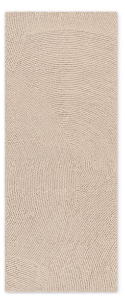 Beżowy wełniany chodnik tkany ręcznie 80x200 cm Calmio – Hanse Home