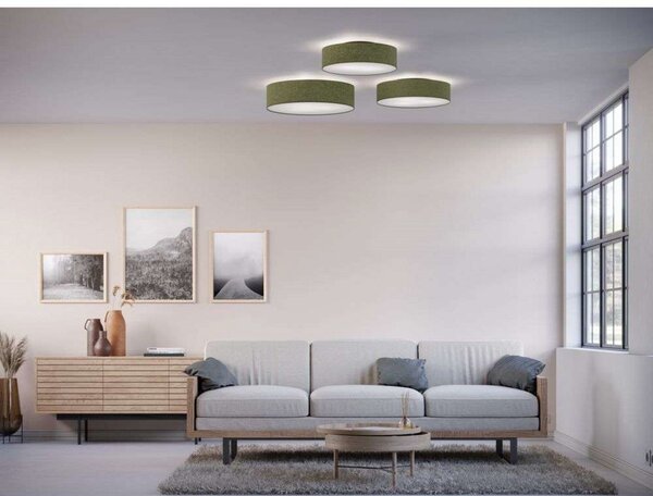 Lampa Sufitowa Belid, ściemnialny, zielony, salon, tkanina | tekstylia