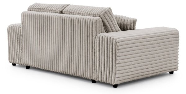 Jasnoszara sztruksowa sofa 178 cm Justin – Ropez