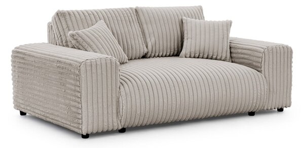 Jasnoszara sztruksowa sofa 178 cm Justin – Ropez
