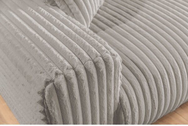 Jasnoszara sztruksowa sofa 178 cm Justin – Ropez
